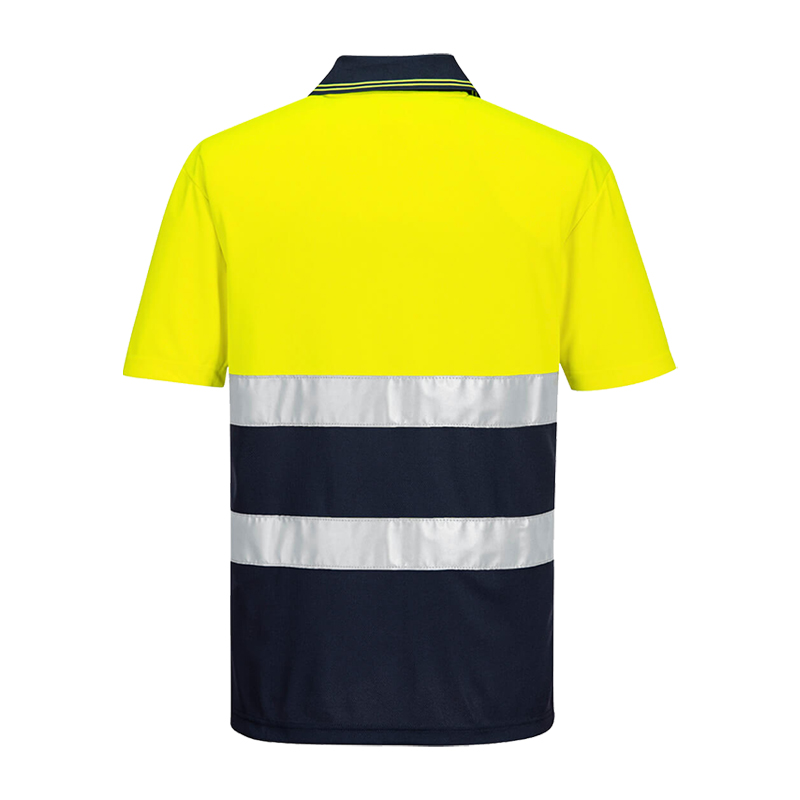 PortWest S175 Warnschutz Polo Shirt kurzarm kontrast Klasse 2