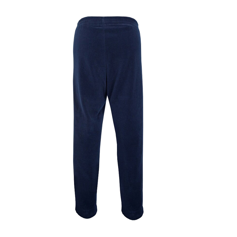 Rückansicht der TEMPEX THERMO Fleecehose in Navy von HB Protective Wear, weiche Thermohose aus Polyester mit elastischem Bund und Saum, ideal als wärmende Zwischenschicht für Kühlhaus, Lager und Freizeit