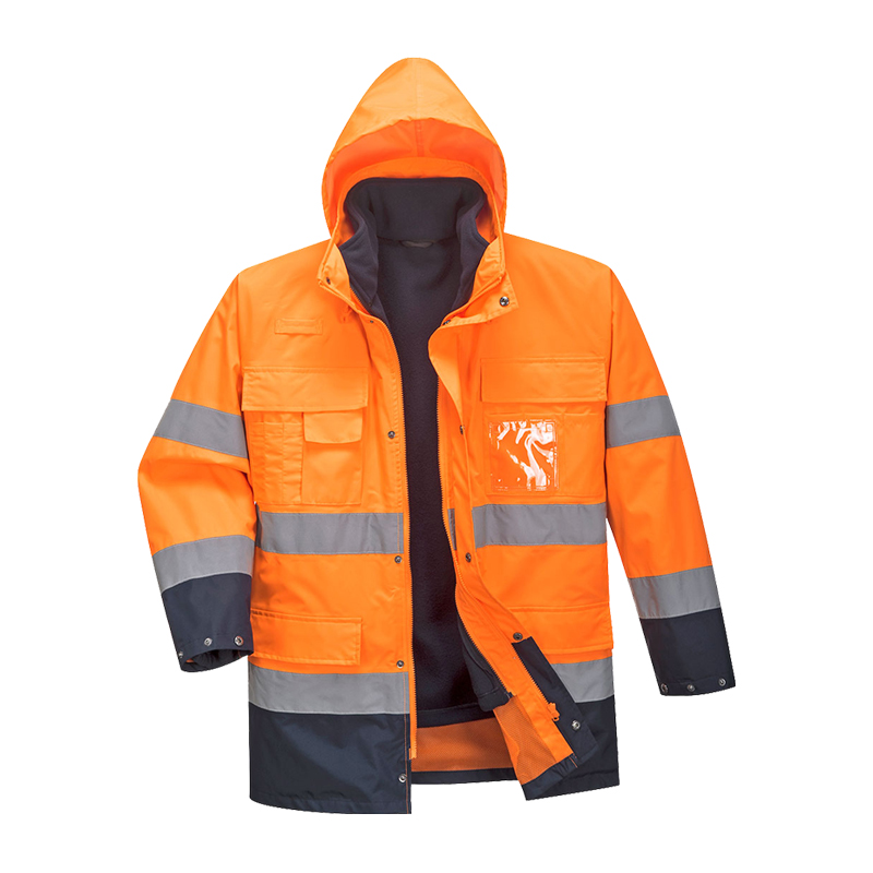 PortWest S162 Warnschutz 3 in 1 Kontrast LITE Jacke multifunktional