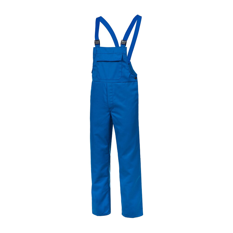 Blaue HB CHEMcomfort Antistatic Chemikalienschutz Latzhose von HB Protective Wear mit verstellbaren Trägern und Brusttasche