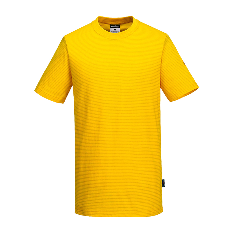 PortWest AS20 Antistatik ESD T-Shirt kurzarm für EPA Bereiche