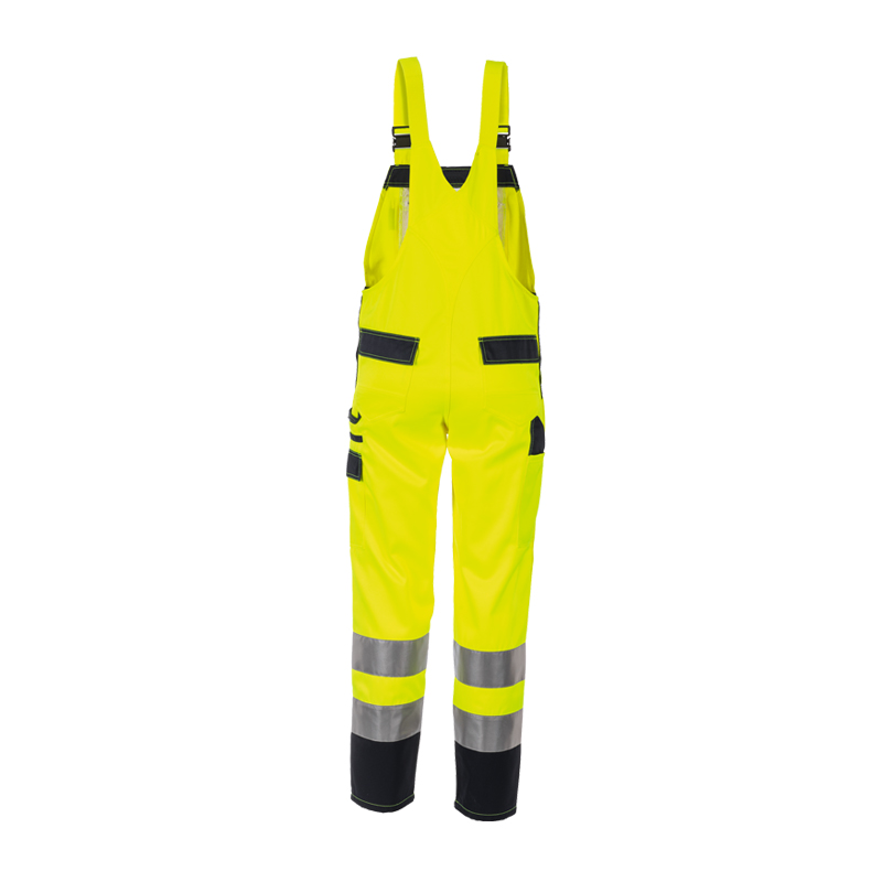 Planam Warnschutz Latzhose kontrast Klasse 2
