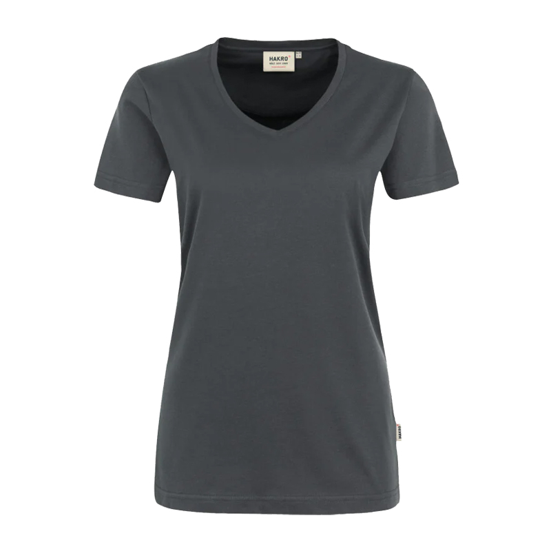 Hakro 181 Damen V-Shirt MikraLinar Regular Fit verstärkte Baumwolle | 1/2 arm