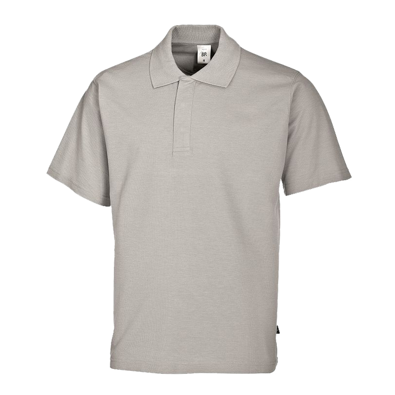 Hellgraues BP 1625 Hygiene Polo-Shirt von BP Bierbaum Proenen, kurzarm, einlauf- und formstabil sowie kochfest