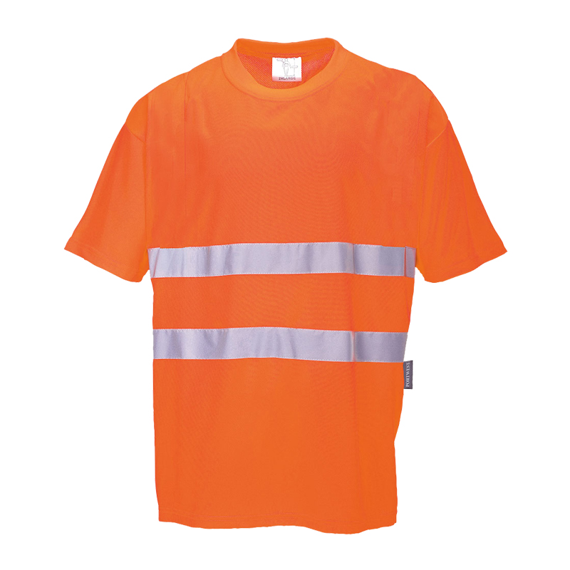 PortWest S172 günstiges Warnschutz T-Shirt Cotton Comfort Klasse 2