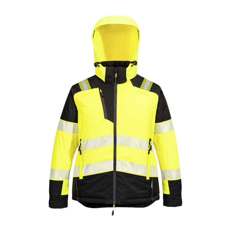 PortWest T162 Hi-Vis Damen Winter Jacke gefüttert