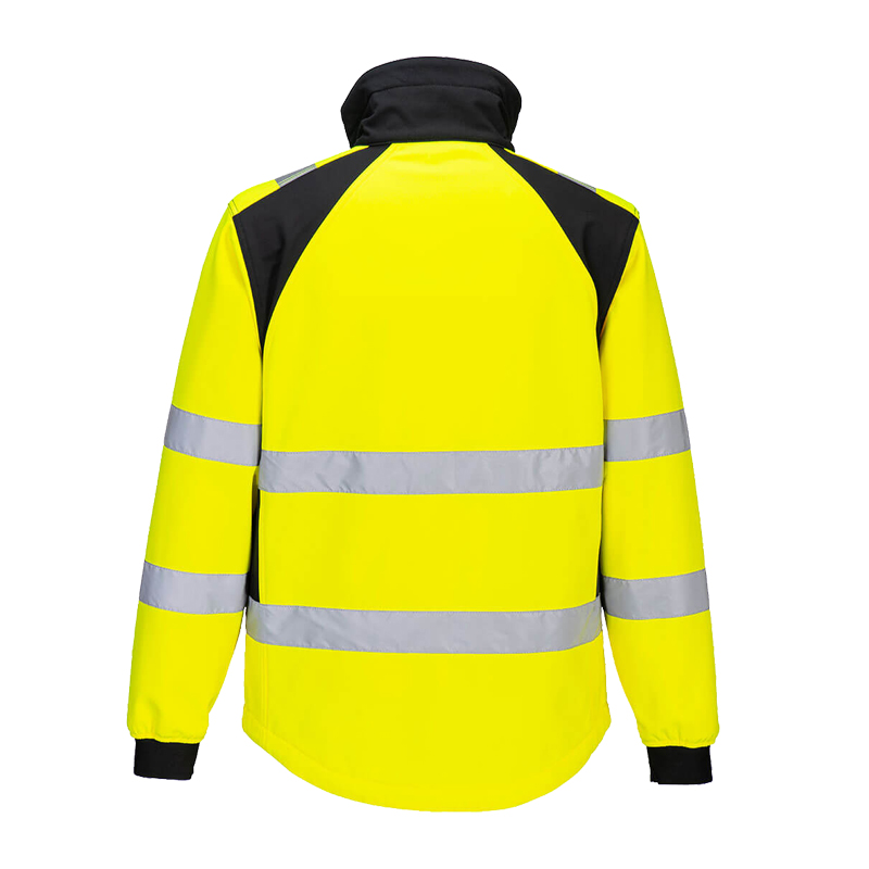 PortWest CD875 ECO Warnschutz SoftShell Jacke aus recyceltem PES