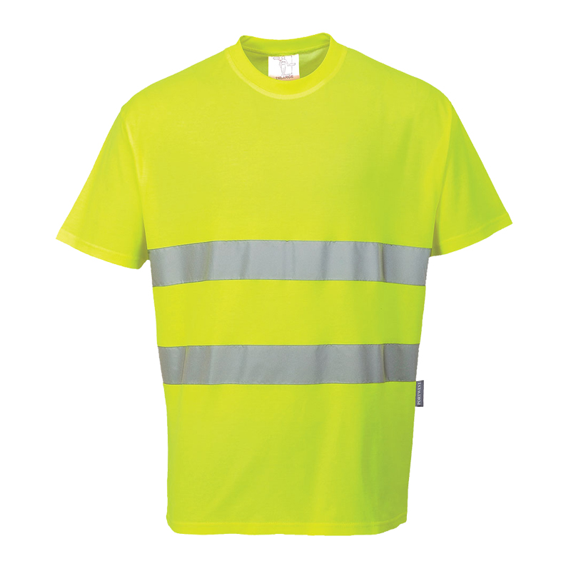 PortWest S172 günstiges Warnschutz T-Shirt Cotton Comfort Klasse 2