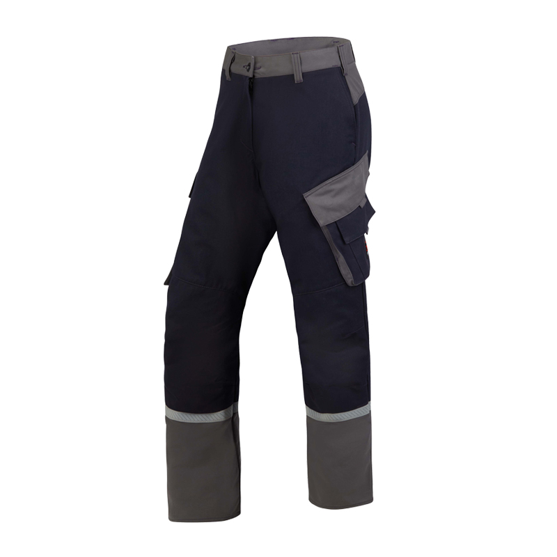 Rofa Multi-Light 2678 MultiNorm Damen Hose 4 kA + 7 kA APC2 in Marine/Grau, robuste Arbeitshose mit Taschen und Kontrasteinsätzen