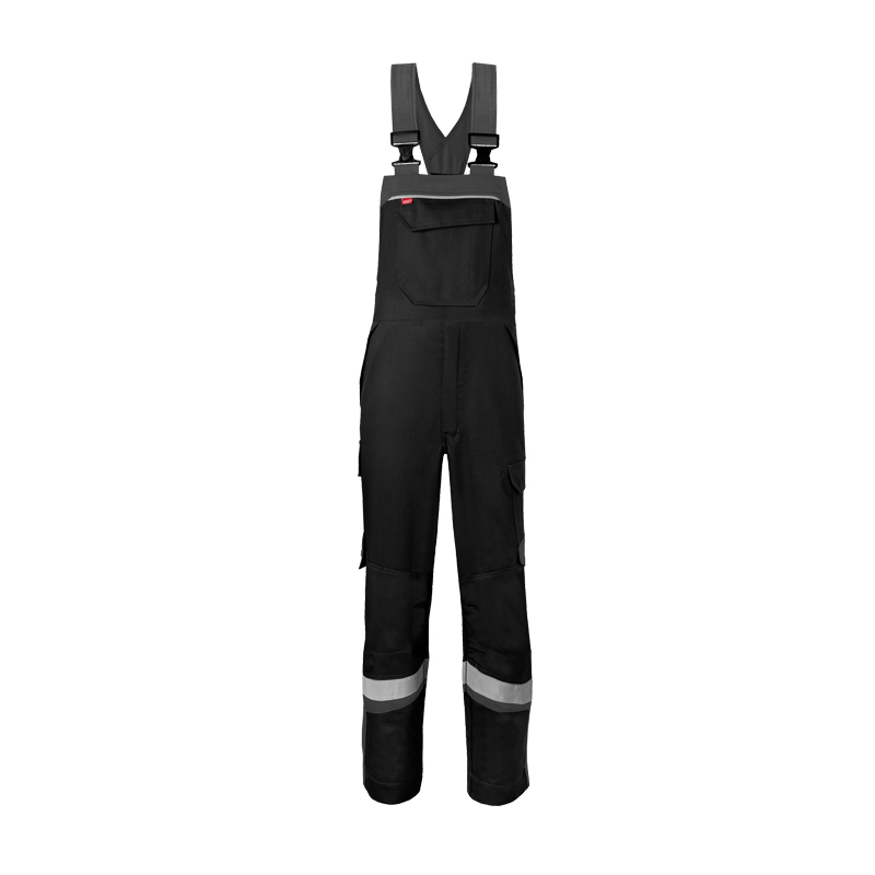 HaVeP 5Safety Image+ 20291 MultiNorm Latzhose APC2 von HaVeP, schwarz, mit Brusttasche, verstellbaren Trägern und Reflexstreifen an den Beinen