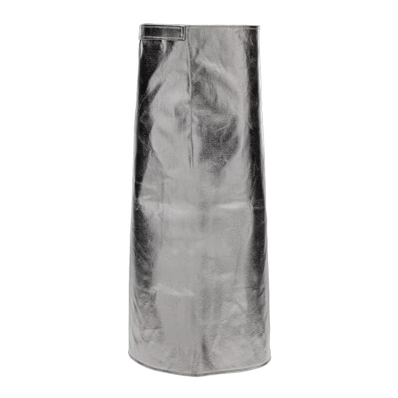 Silberne Tempex Hitzeschutz Halbschürze TREME HEAT CLASSIC C3 475g von HB Protective Wear, robuste Schutzschürze für Arbeiten mit Hitze in Industrie, Handwerk und Gastronomie