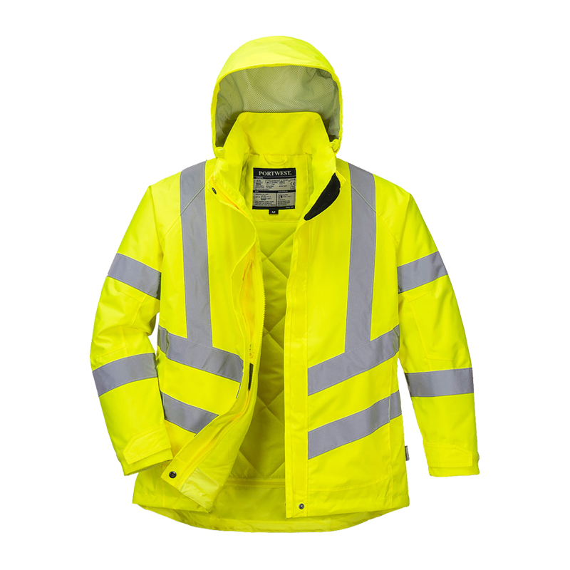 PortWest LW74 Damen Warnschutz Winter Jacke EN 20471 Klasse 3