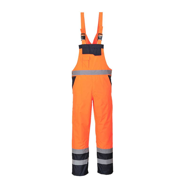 PortWest S489 Warnschutz Winter Latzhose gefüttert nach EN 342