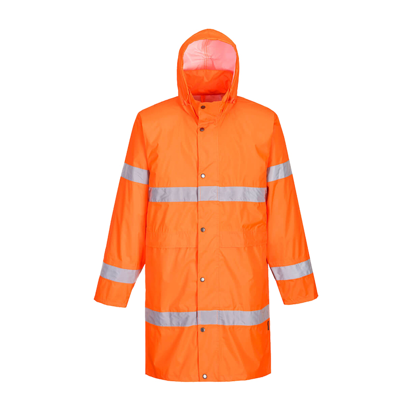 PortWest H442 Warnschutz Regen Mantel Klasse 3 | 100 cm