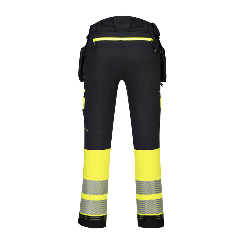 PortWest DX445 Warnschutz Stretch Hose mit Holstertaschen abnehmbar