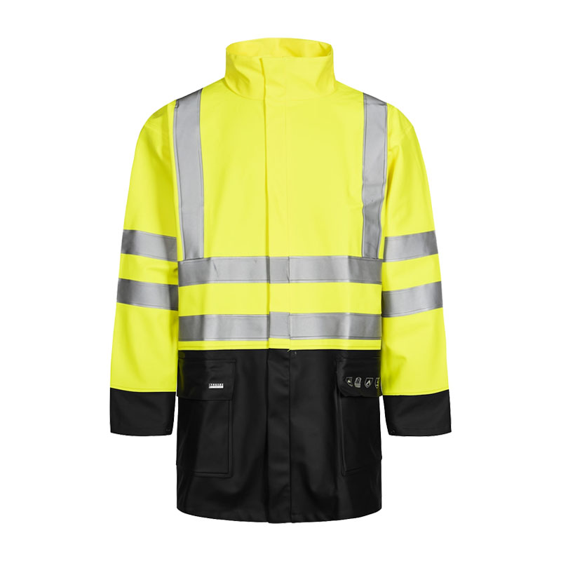 Lyngsøe FR-LR255 flammhemmende Hi Vis Warnschutz Regenjacke
