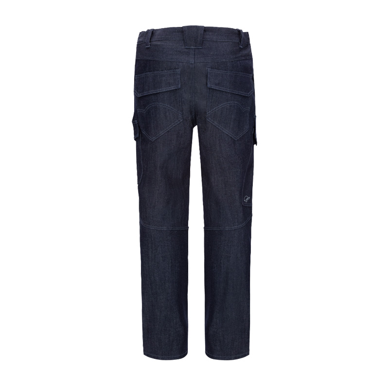 Rückansicht der HB ComFlex BW Schweißer Stretch Hose Klasse 2 von HB Protective Wear in Dunkelblau mit Stretch-Komfort und Schweißerschutz
