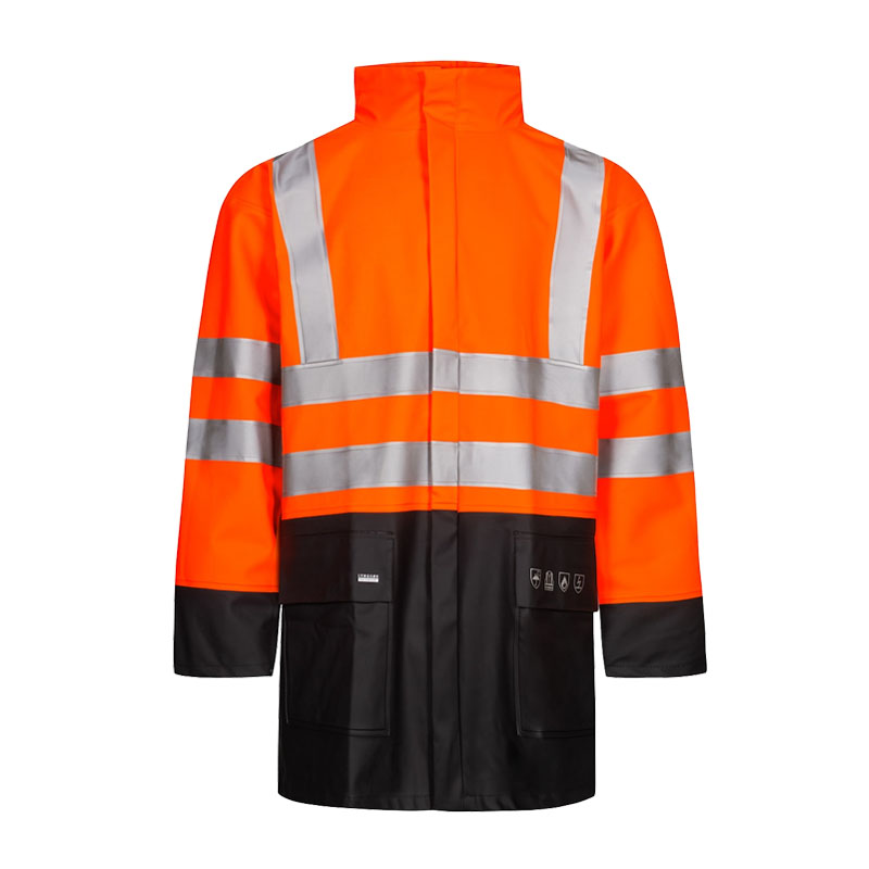 Lyngsøe FR-LR255 flammhemmende Hi Vis Warnschutz Regenjacke