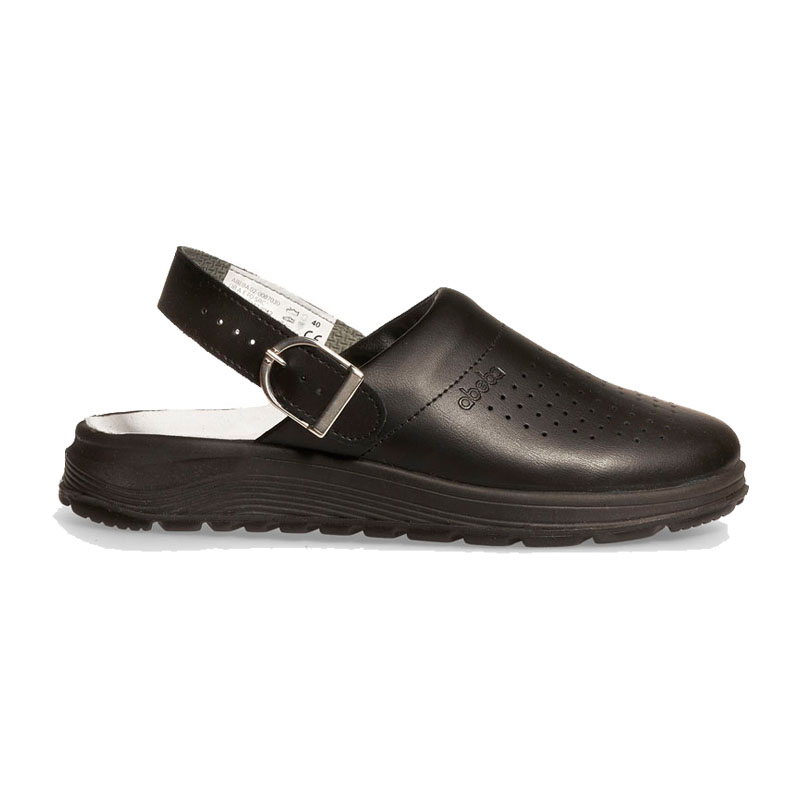 Abeba 87030 Active OB Clog perforiert mit Fersenriemen | Glattleder