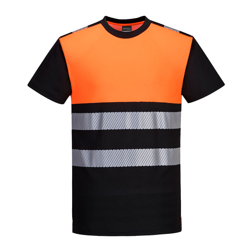 PortWest PW311 Warnschutz T-Shirt Cotton Comfort Klasse 1