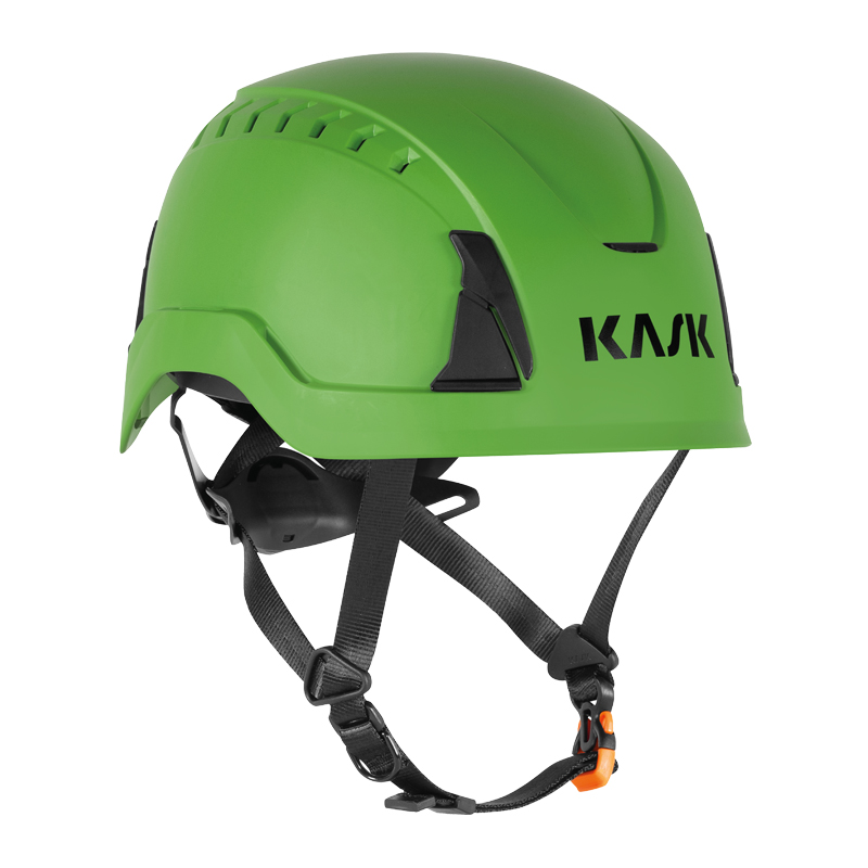 KASK PRIMERO AIR Industriehelm in Grün mit Belüftung und Kinnriemen, Schutzhelm nach EN 397 und EN 50365 für anspruchsvolle Industrieeinsätze