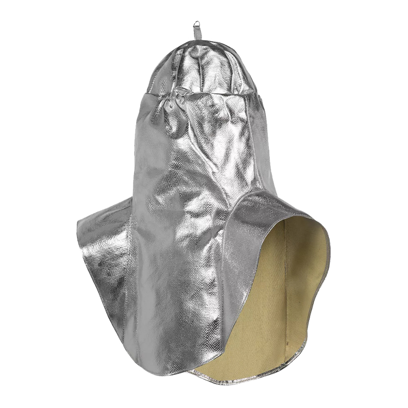 Silberne, aluminisierte Tempex Hitzeschutz Haube mit Brustschutz TREME HEAT C3 von HB Protective Wear, 475 g, für Arbeiten bei extremer Hitze