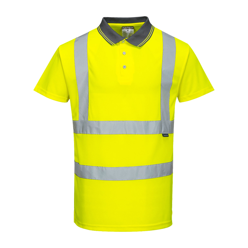 PortWest S477 Warnschutz Polo Shirt kurzarm Klasse 2 bis 7XL