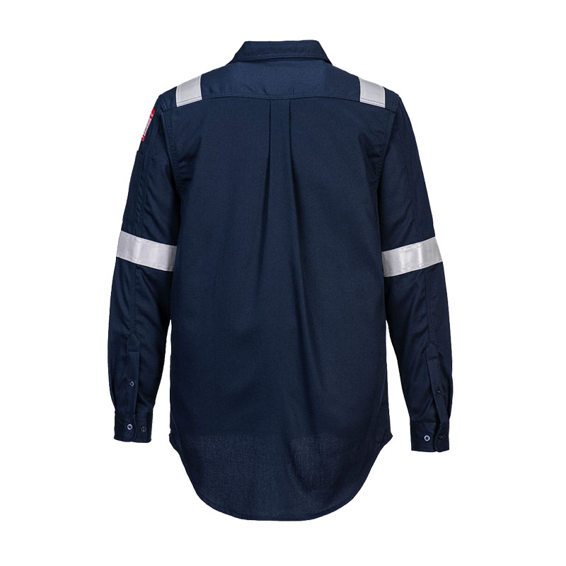 PortWest FR720 flammhemmendes MultiNorm Hemd mit Reflex