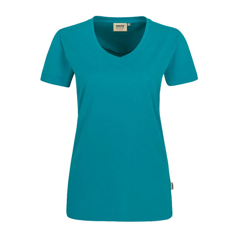 Hakro 181 Damen V-Shirt MikraLinar Regular Fit verstärkte Baumwolle | 1/2 arm