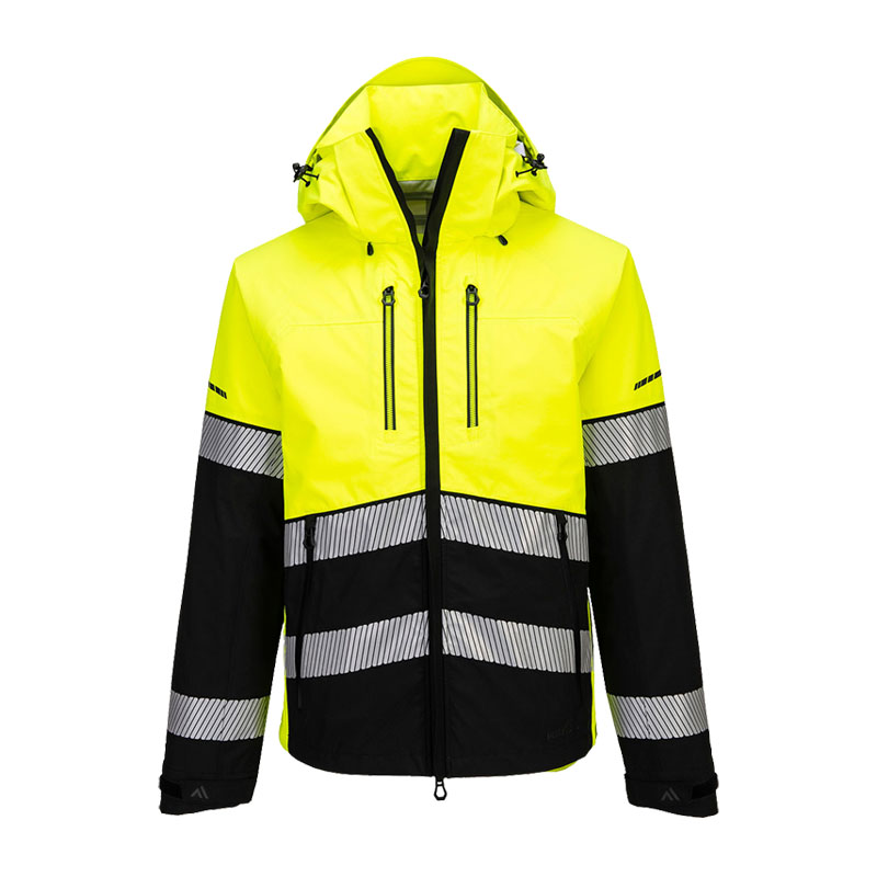 PortWest EV465 Hi-Vis Warnschutz Shell Jacke 3-lagig