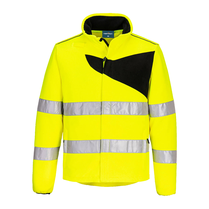PortWest PW274 Warnschutz Fleecejacke mit Mesh Innenfutter