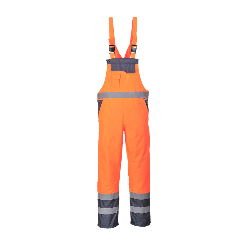 PortWest S488 Warnschutz Regen Latzhose Kontrast atmungsaktiv
