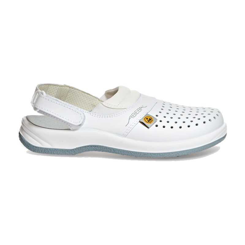 Abeba 38600 Arrow ESD OB Clog perforiert für Medizin & Labor | weiß