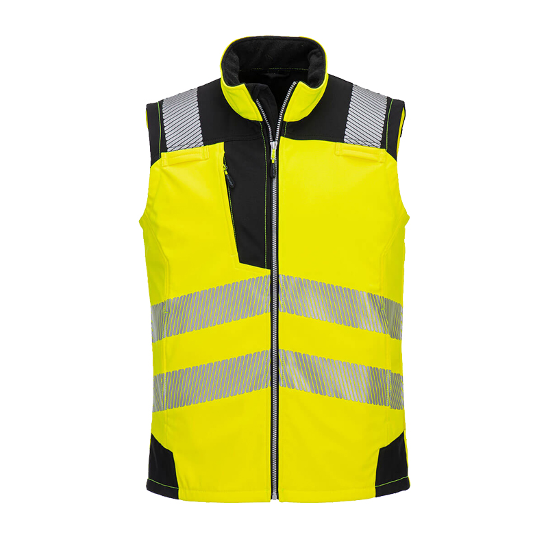 PortWest PW325 Warnschutz Softshell Weste 3-lagig winddicht