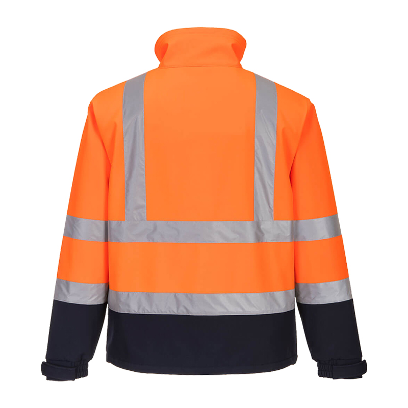 PortWest S425 Warnschutz SoftShell Jacke Kontrast 3-lagig winddicht