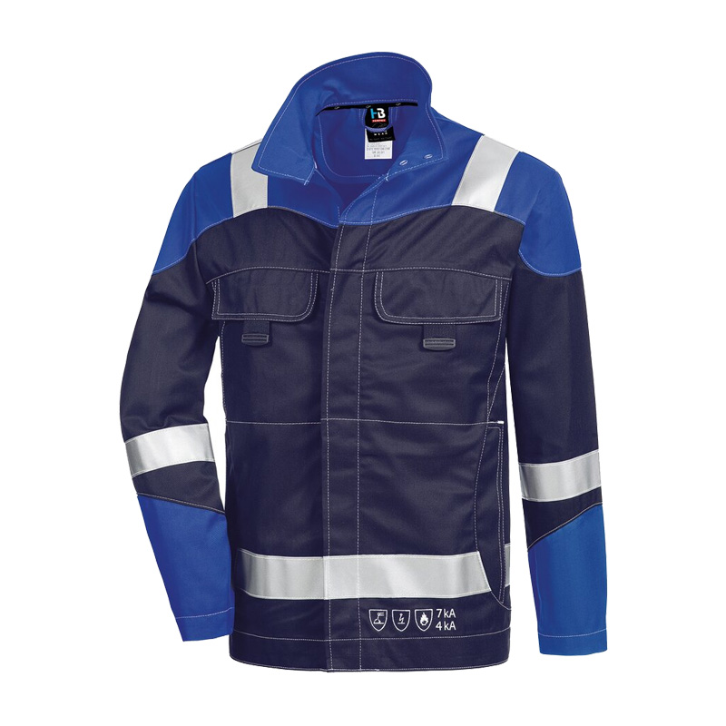 HB Protective Wear HB MODarc mit Reflex MultiNorm Blouson 4 kA + 7 kA | APC2, blaue Schutzjacke mit silbernen Reflexstreifen und Brusttaschen