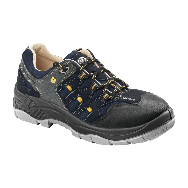 Stabilus Marlon Low ESD S1 Sicherheitsschuh in Dunkelblau-Schwarz, Halbschuh mit Alukappe, komplettem Lederfutter und rutschfester Sohle