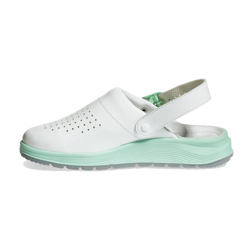 Abeba 85080 Active OB Clog perforiert mit Fersenriemen | Glattleder
