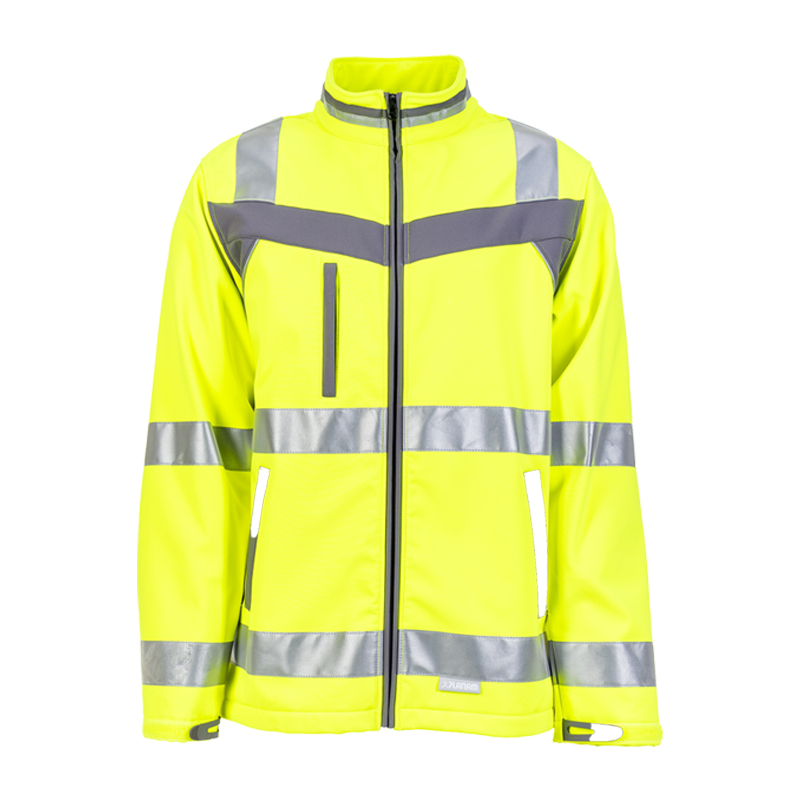 Planam Plaline Warnschutz Softshell Jacke Klasse 2
