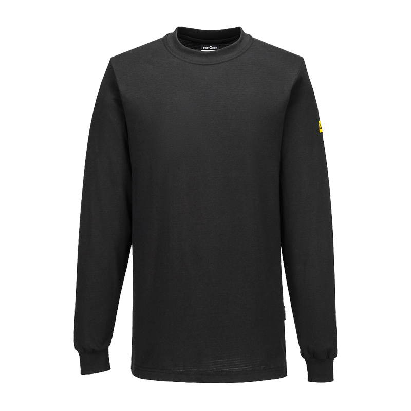 PortWest AS22 Antistatik ESD T-Shirt langarm für EPA Bereiche