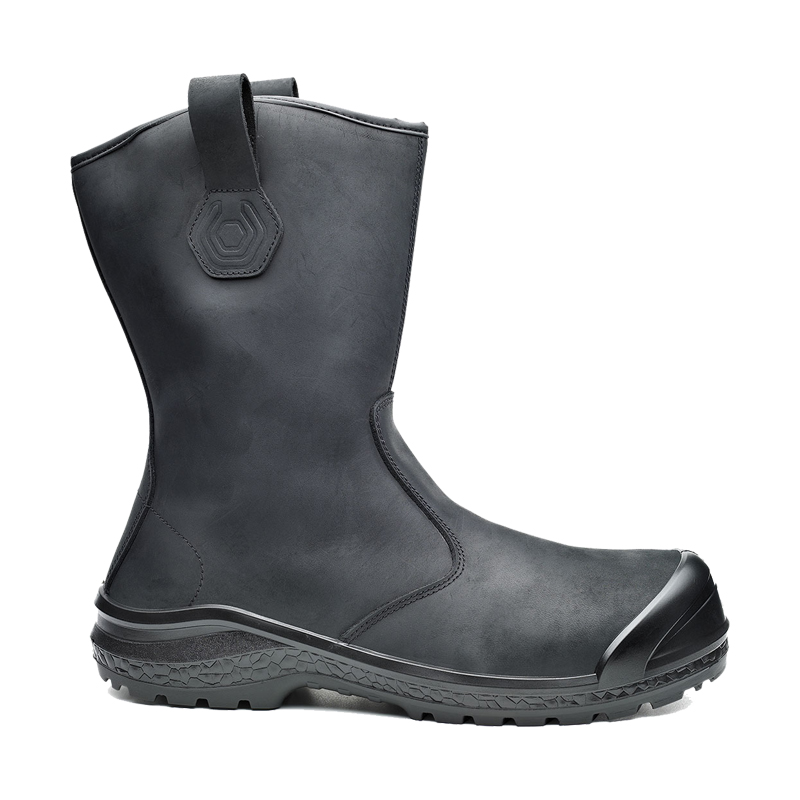 BASE Be-Mighty S3S Sicherheitsstiefel Boots B0870C metallfrei in Schwarz, wasserdichter Arbeitsstiefel mit Schutzkappe und rutschhemmender Sohle