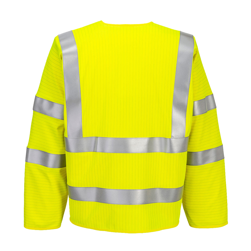 PortWest FR616 FR Hi-Vis Langarmweste mit Reißverschluss