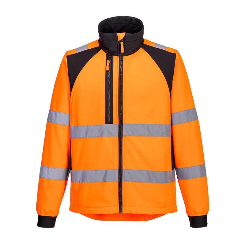 PortWest CD875 ECO Warnschutz SoftShell Jacke aus recyceltem PES
