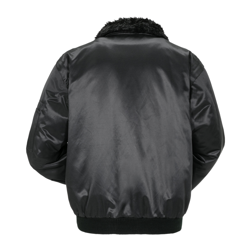 Rückansicht der Planam Gletscher Comfort Jacke 3 in 1 nach EN 342 von Planam in Schwarz mit warmem Kragen und Strickbund