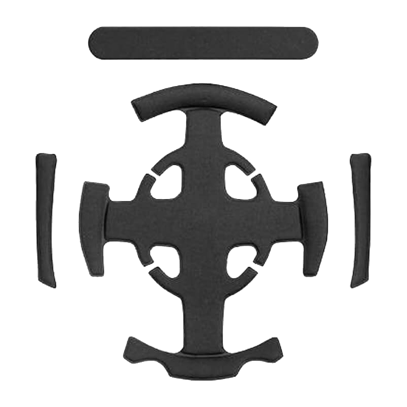 Abgebildet ist das KASK Ersatz-Innenpolster WPA00010 als schwarzes Polster-Set für Zenith-X Helme zur Erneuerung von Komfort, Hygiene und sicherem Sitz im Industriehelm.