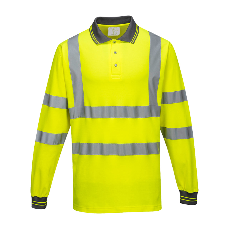 PortWest S271 Warnschutz Polo-Shirt Cotton Comfort Klasse 3