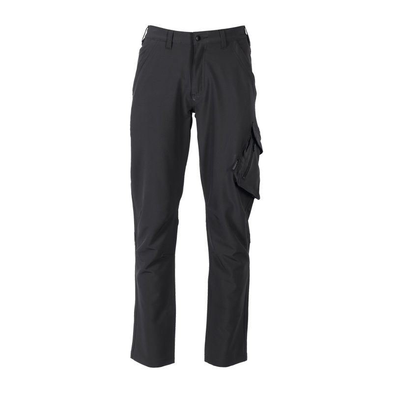Planam Outdoor Hike Hose mit Stretch von Planam in Schwarz, funktionale Outdoorhose mit seitlicher Beintasche und geradem Schnitt