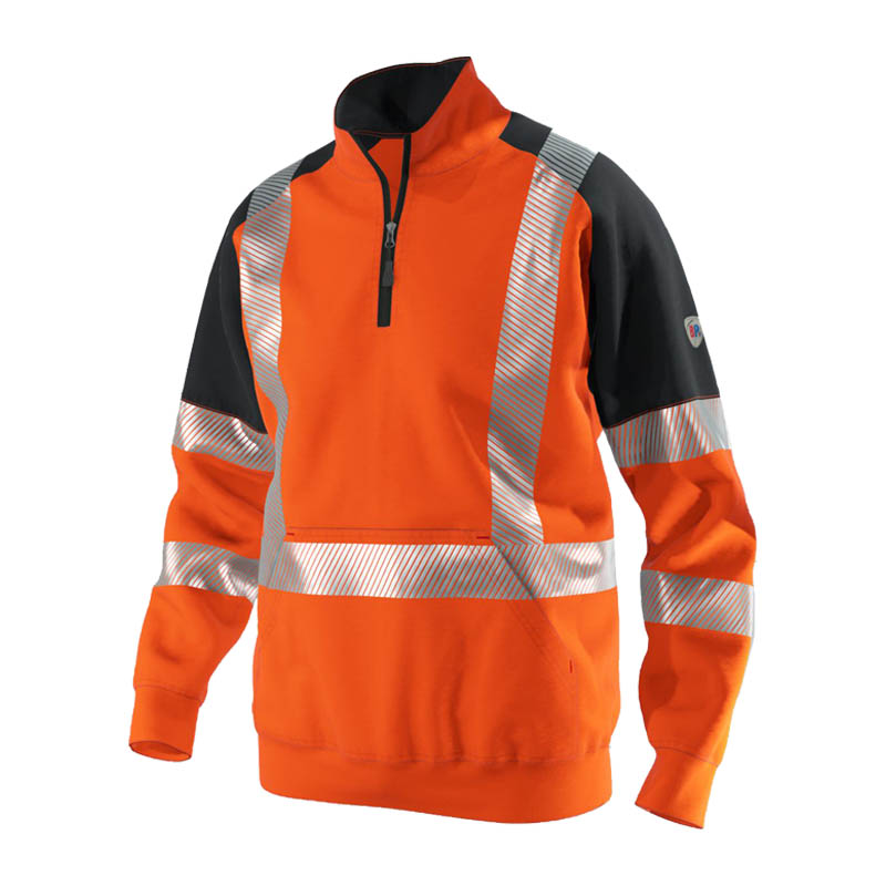 BP 2137 Warnschutz Sweat Troyer mit RV Klasse 2