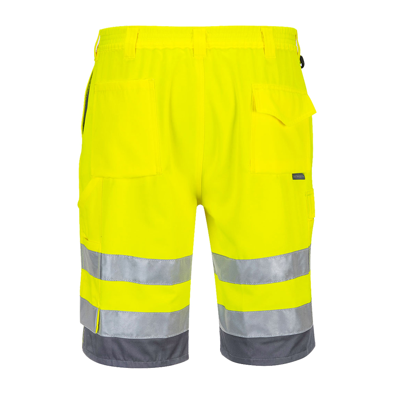PortWest E043 Warnschutz Kontrast Shorts mit 10 Taschen