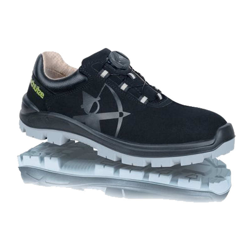 SCHÜTZE 2283X ESD S3S Sicherheitsschuh in Schwarz mit FitGo®-Schnellschnürung, atmungsaktivem Mikrofaser-Obermaterial und rutschhemmender SOFT-STEP-PRO-Sohle